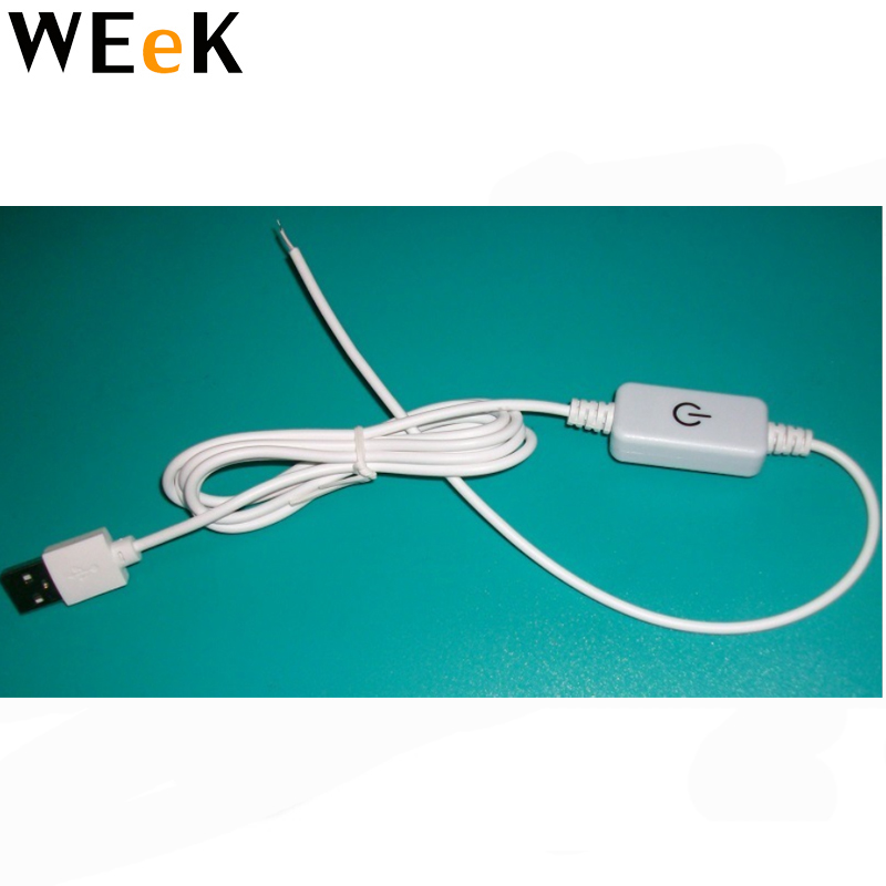 Панель регулировки яркости подсветки 3 шага затемнения один конец USB порт другой конец красный/черный провод общая длина кабеля составляет 1,5 м белый цвет