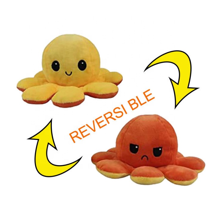 Newest Hot Sale Flip Octopus Plush Reversible Octopus Various Colors Optional Cat Dog