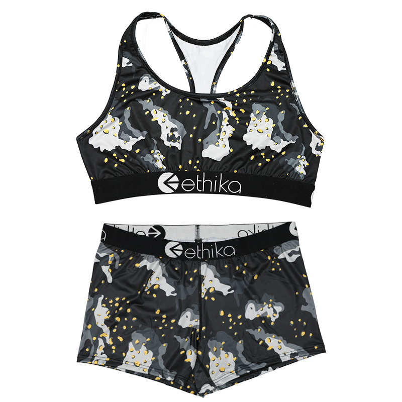 Комплект женского нижнего белья для фитнеса Ethika 2021, спортивный бюстгальтер Ethika, оптовая продажа, комплект из 2 предметов