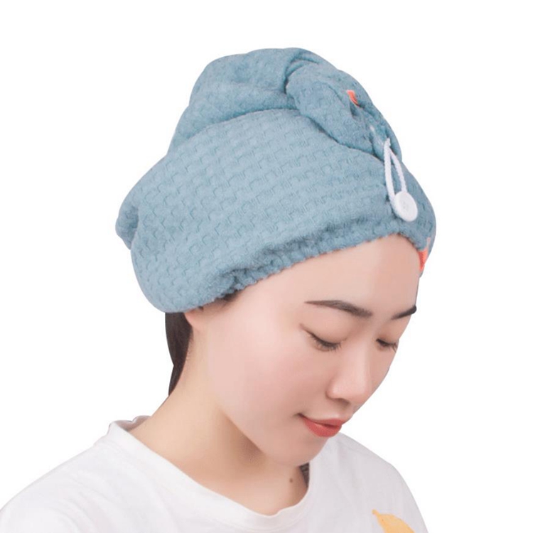 Super Absorbent Fast Microfiber Large Head Turban Hair Drying Towel Cap