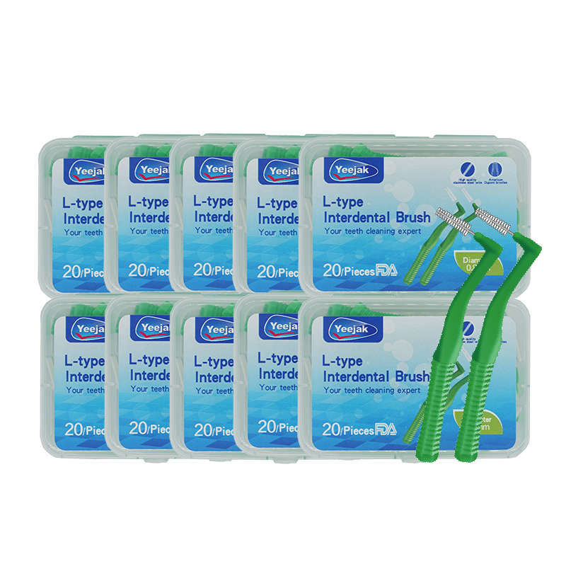 Hot Selling Factory Price Customizable Logo Factory Cleaning Interdental Brush Dental promotional gifts 200pcs 0.8mm
