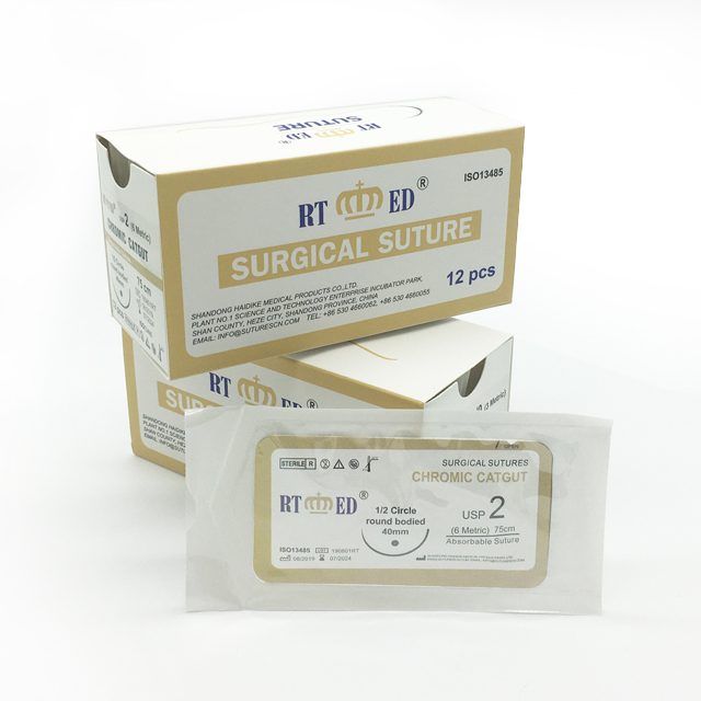 Chromic catgut Surgical suture needles factory in china, animal medical suture needle