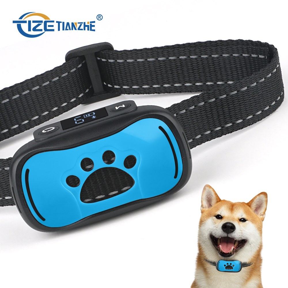 TIZE Newest Upgraded LED Digital Display Dual Motor Vibration USB rechargeable bark collar