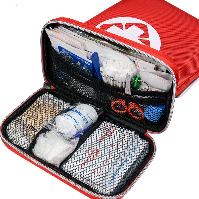 Compact First Aid Kit Designed for Family Emergency Care Waterproof EVA Case and Bags for The Car, Home, Boat,School