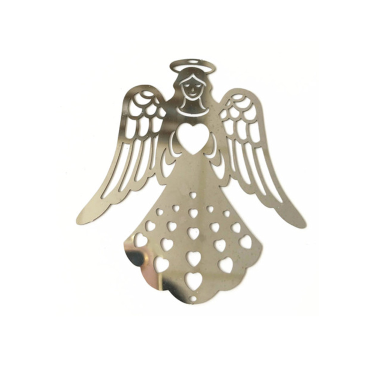 Customized Laser Cutting Aluminum Stainless Steel Elegant Tree Decoration Cut-Out Christmas Metal Ornaments