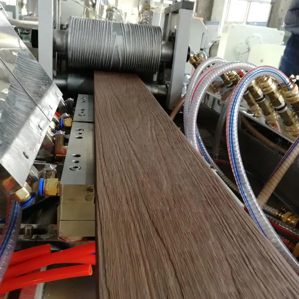 Floor Extrusion Line Decking Making Machine Recycled PP PE Wood Plastic Composite WPC Outdoor 304 Stainless Steel 100% M/min SKD