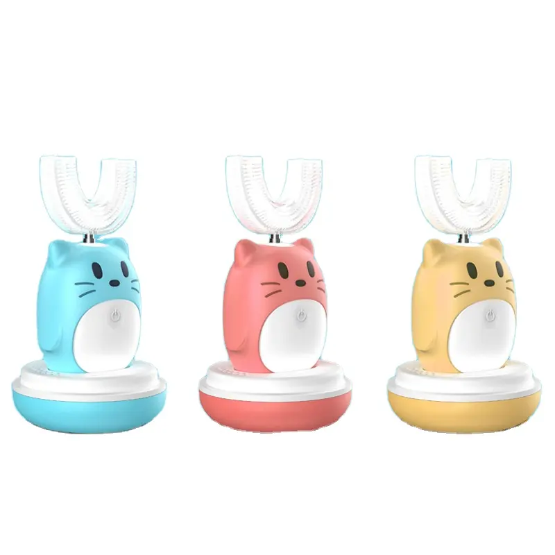 2021 New Wholesale Cartoon Children Electric Toothbrush Dental Care Children U-shaped Automatic Toothbrush