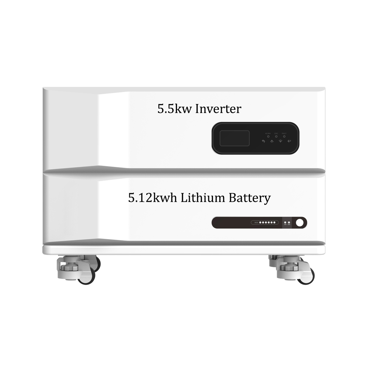 5kW Hybrid Energy Storage System Easy Installation 51.2V LiFePO4 5.12KWH Lithium Iron Battery MPPT Solar Panels for Home Use