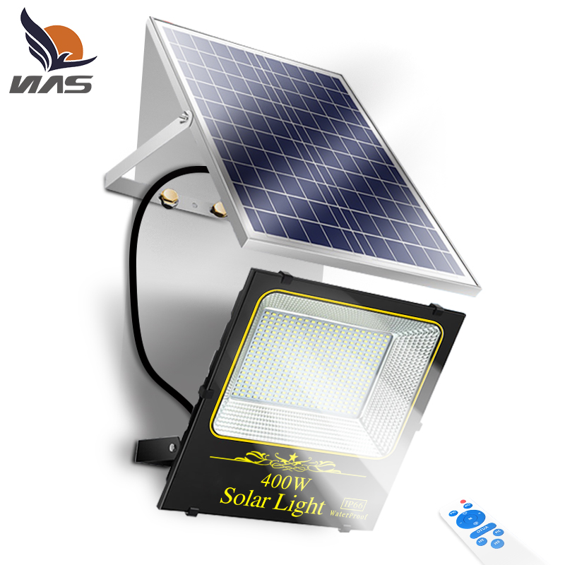 Solar Panel charge Battery Backup LED reflector Solar Floodlight,Remote control Dusk to Dawn 300w 200w 100w Solar Flood Light