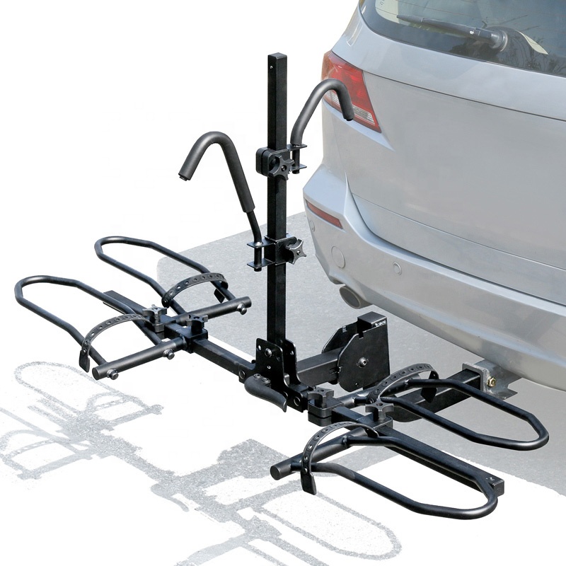 Foldable Bicycle Hitch Rack, Universal Metal Hitch Mounted Bike Rack, Car, Platform Style