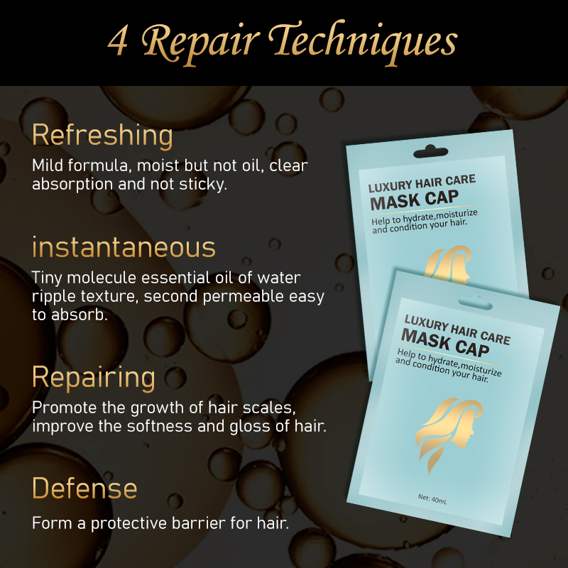 OEM Private Label Natural Keratin Nourishing Repair Damaged Hair Luxury Hair Mask Hair Care Cap