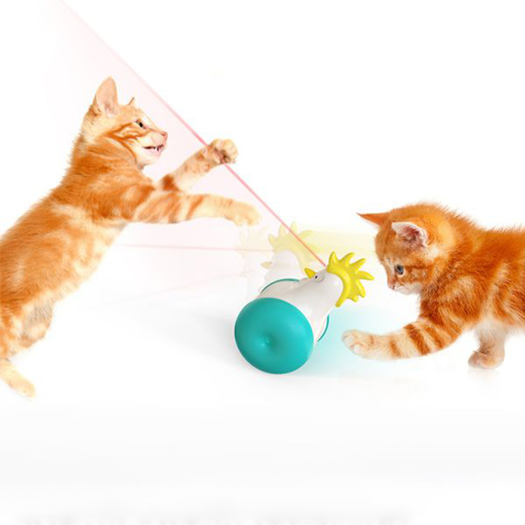 Multi color mobile automatic removable chicken shape laser cat toy