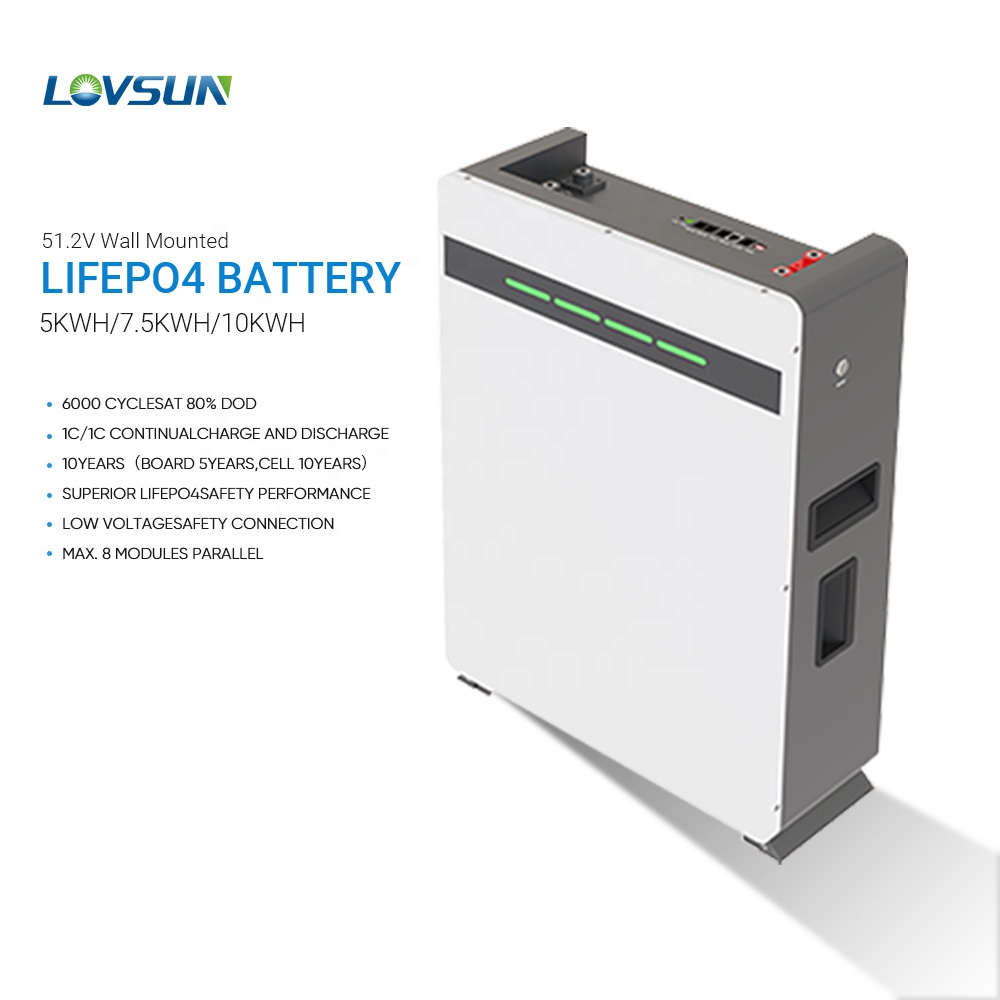 Smart BMS Powerwall 51.2V 200Ah 10kWh 15kWh Lifepo4 Home Battery Solar Energy Storage Wall Mount Energy Storage Lithium Battery