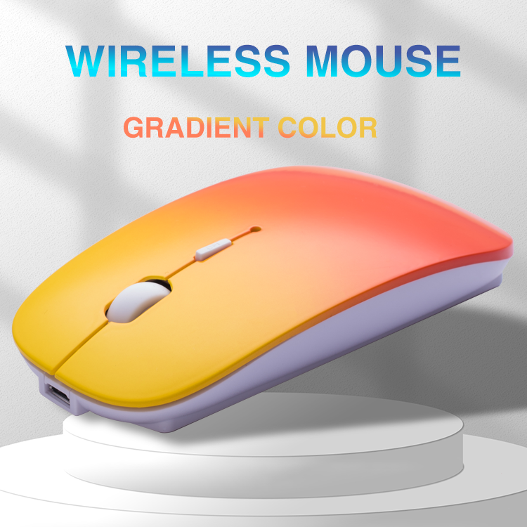 Factory direct sales Silent Ultra Thin Gradient Mouse Wirelless Rechargeable PC Mouse