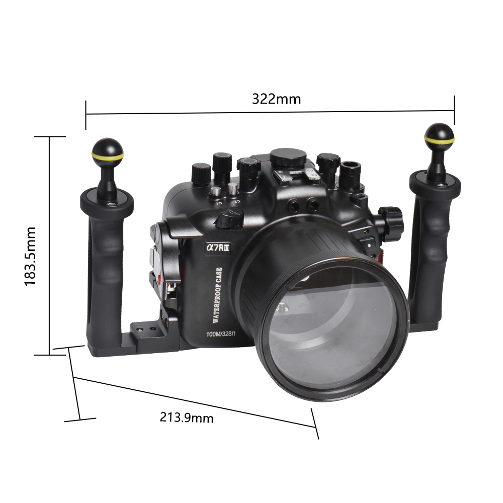 Чехол для подводной камеры Seafrogs A7RIII(28-70 мм), 100 м, водонепроницаемый корпус из алюминиевого сплава, аксессуары для камеры Sony A7RIII
