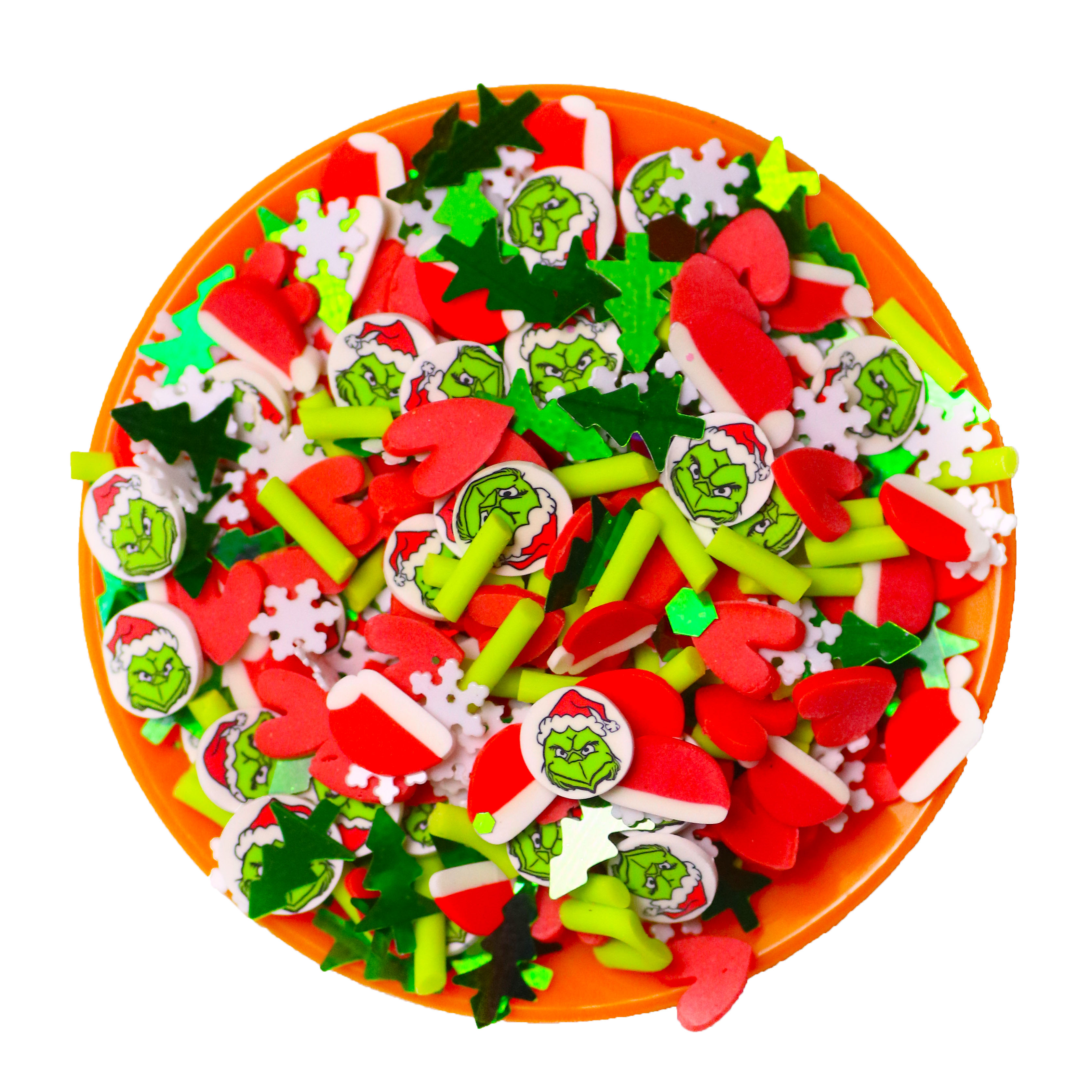 Рождественская полимерная глина, кусочки, Рождественская елка, персонаж для слайма, сделай сам, ремесло, художественное украшение, ногти, детские игрушки, тумбы