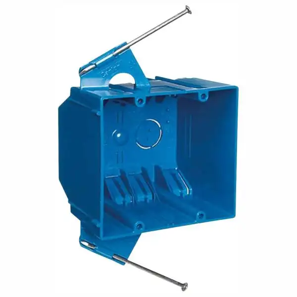 W232acp 2-Gang 32 cu. in. Blue electrical wall PVC electrical box New Work receptacle box Electrical Switch and Outlet Box