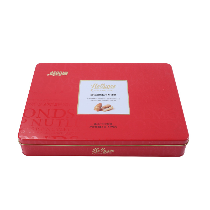 Factory Tin Manufacture Luxury Snacks Container Metal Tin Box Biscuits French Chocolate Tin Can