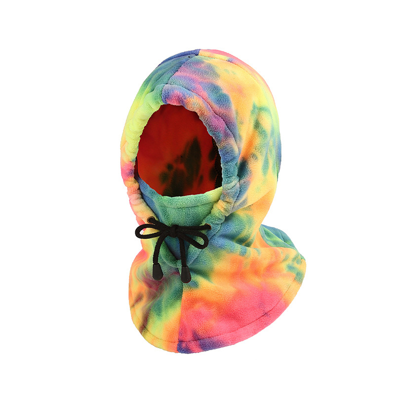 Dye Tie Colored Polar Fleece Windproof Wholesale Full Face Ski Mask Winter Cycling Skiing Motor Riding Balaclava