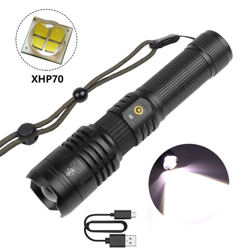 Высокая яркость Масштабируемые XHP70 фонарик USB Перезаряжаемый светодиодный фонарик мастерской в виде факела на другие Кемпинг пеший туризм туристическое снаряжение