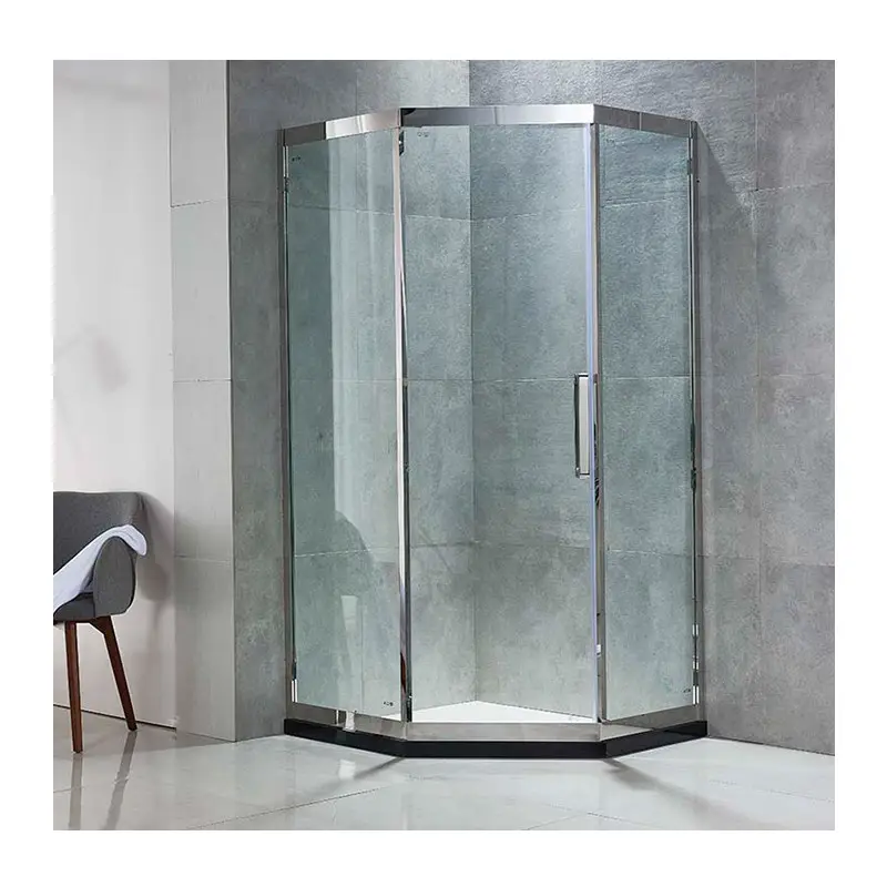 Stainless Steel Sliding Room Glass Door Corner Bathroom Shower Enclosure