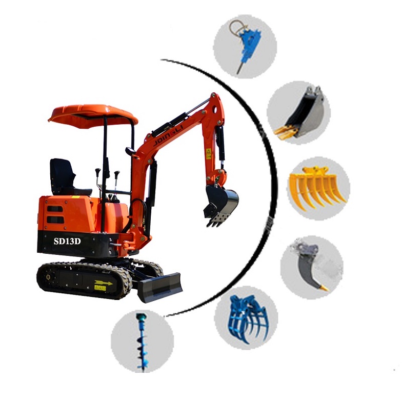 Shandong Mini Excavator Farming Machinery 1 Ton Mini Excavators For Green Houses