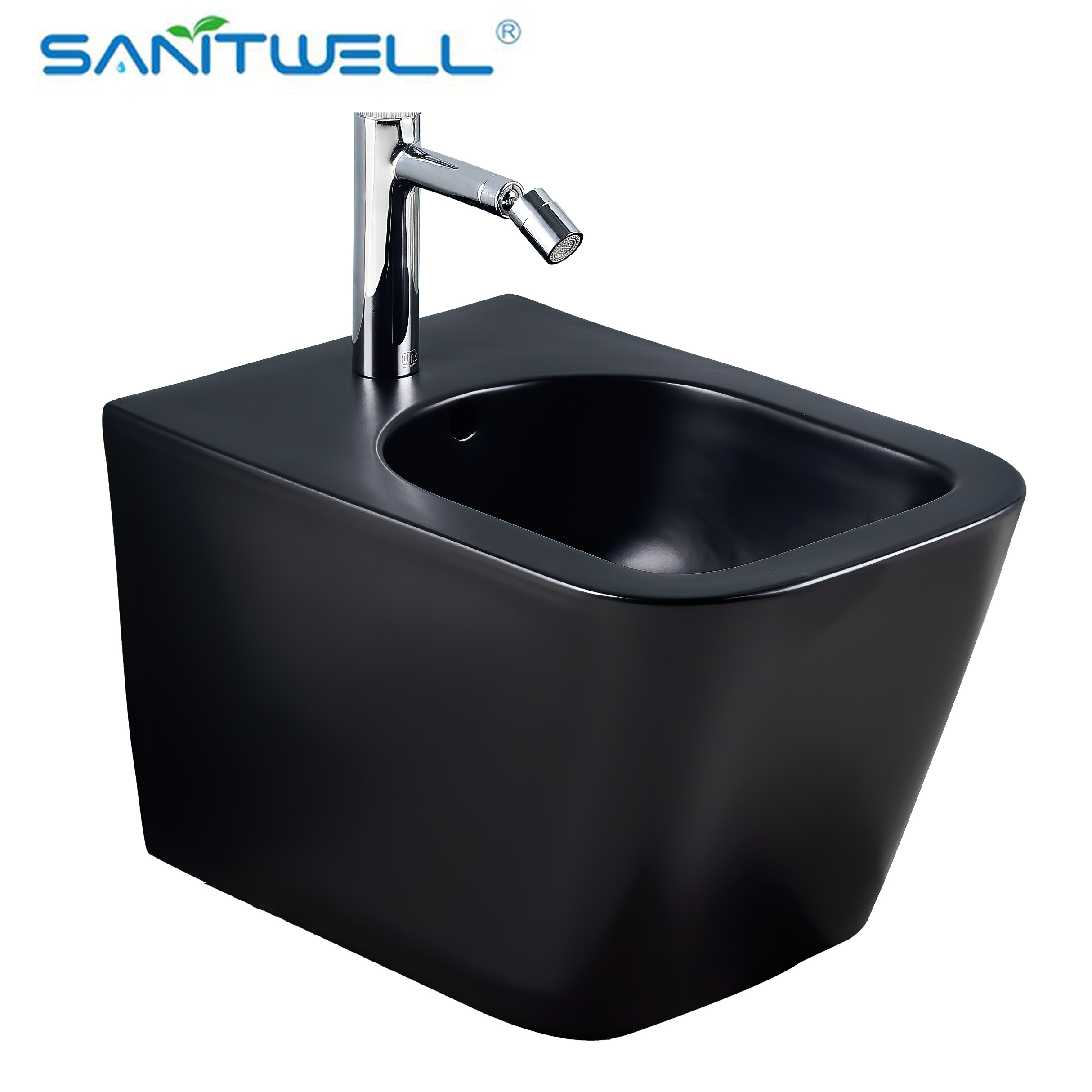 European P-trap washdown flushing wc wall hung toilet with bidet