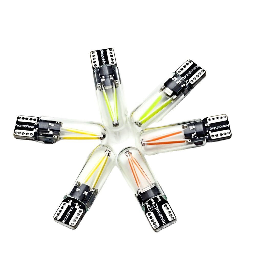 Новый 12V 24V W5W Led T10 Cob стекло автомобиля свет