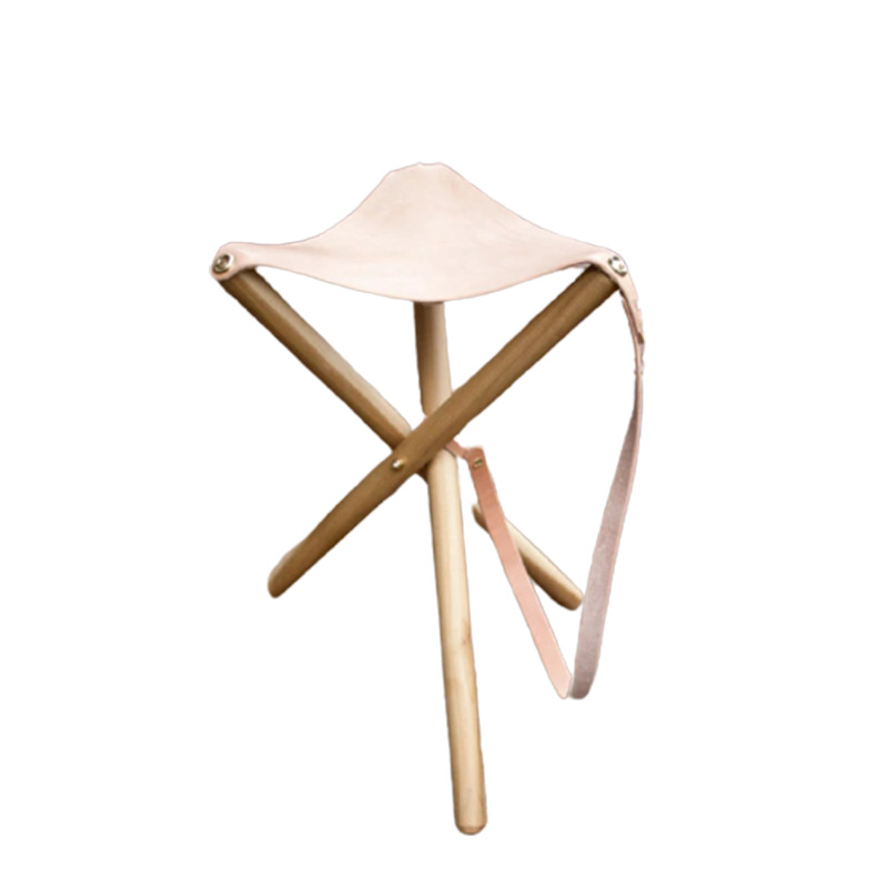 Portable Folding Wood Fishing Stool for Outdoor and Indoor