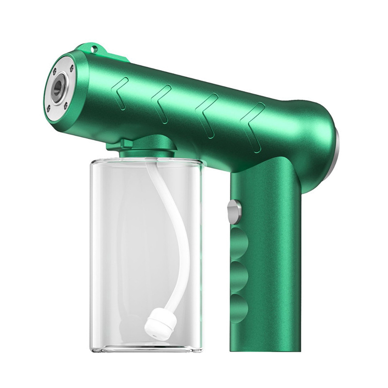 380ML Portable Electric Blue Light Rechargeable Nano Steam Water Spray Gun Home Disinfection Machine Atomizer Sanitizer Sprayer