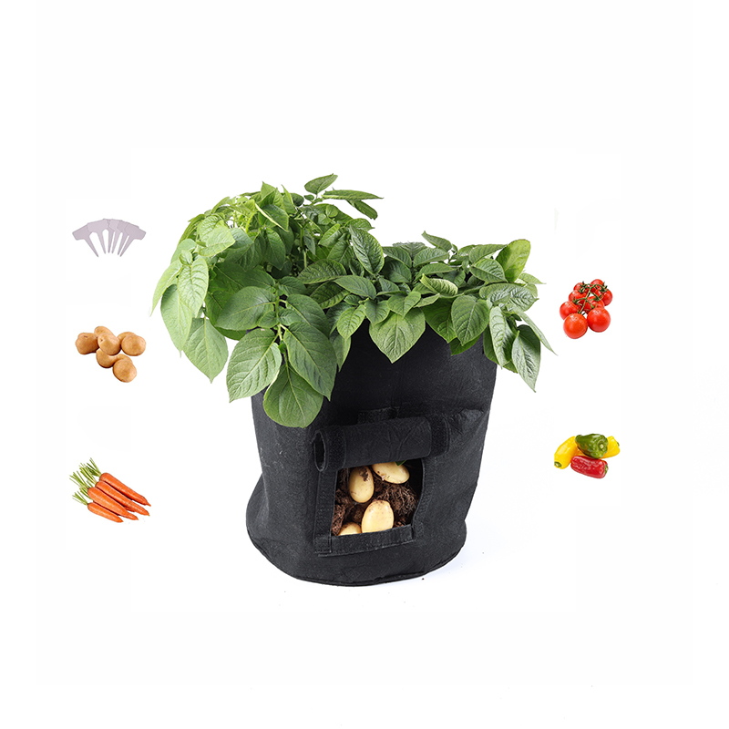 Fast Delivery Round Black Fabric 10 Gallon Cheap Garden Pots Fabric Pots Potato Plant Grow Bags