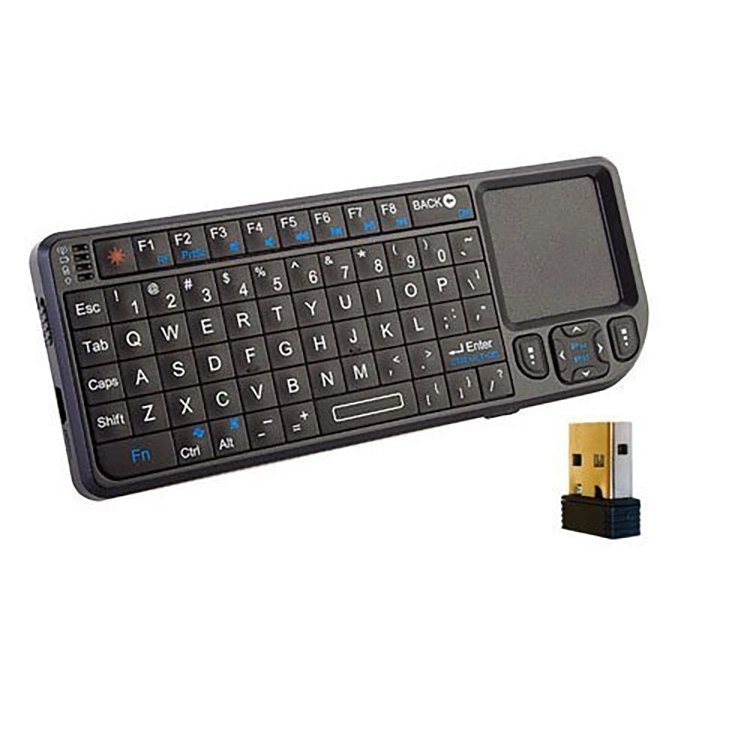 Горячая Распродажа 2,4G мини беспроводная клавиатура с сенсорной панелью Air Fly Mouse клавиатура для Android TV Box с лазерной точкой