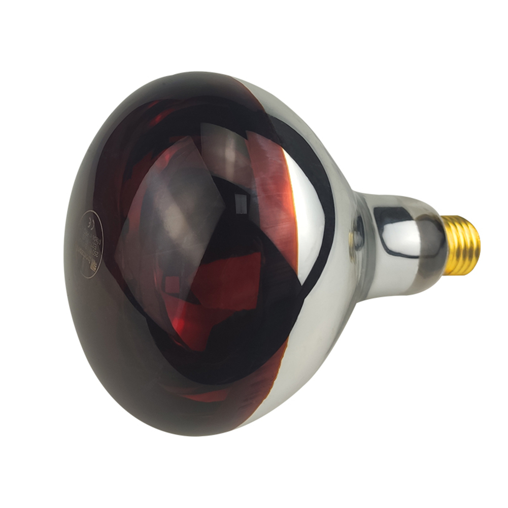 BONGBADA Thick Glass R40 Infrared Lamp Bulb Explosion Proof 100W-250W Glass Heat Lamp for Food Service Chicks Use E26/E27 Base