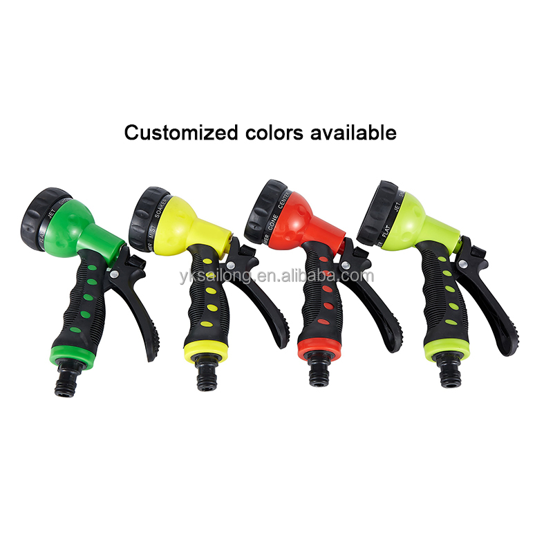 7 Functions Soft Grip Plastic Garden Spray Water Gun Car Wash Clean Gun Hot Sale