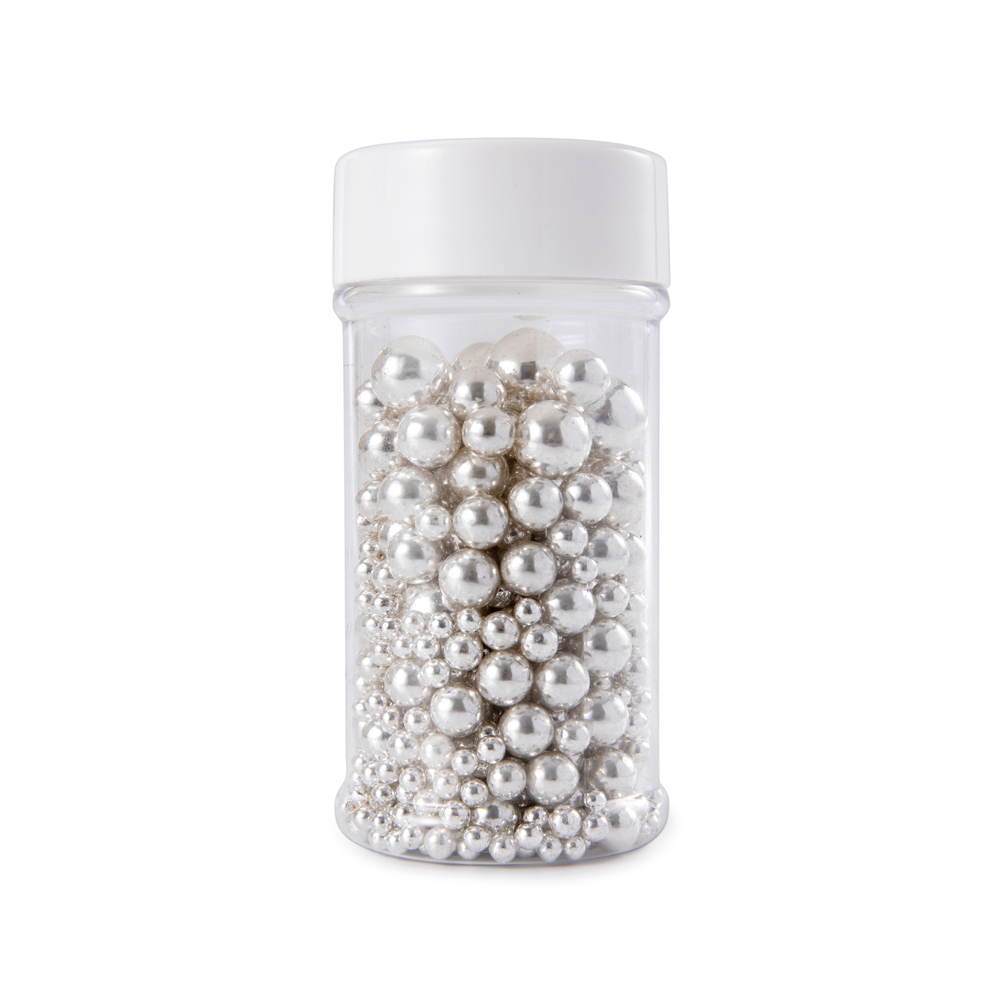 Wholesale Party Baking Supplies 85g Silver Mixed Sized Cake Decoration Baking Tools Sprinkles Sugar Pearl