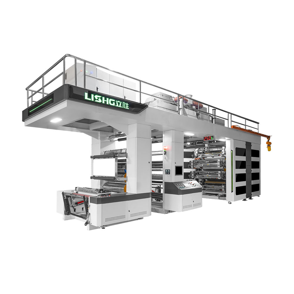Automatic Paper Film Non-woven Printing 8 Colors Servo Gear Driven CI Type Flexographic Printing Machine