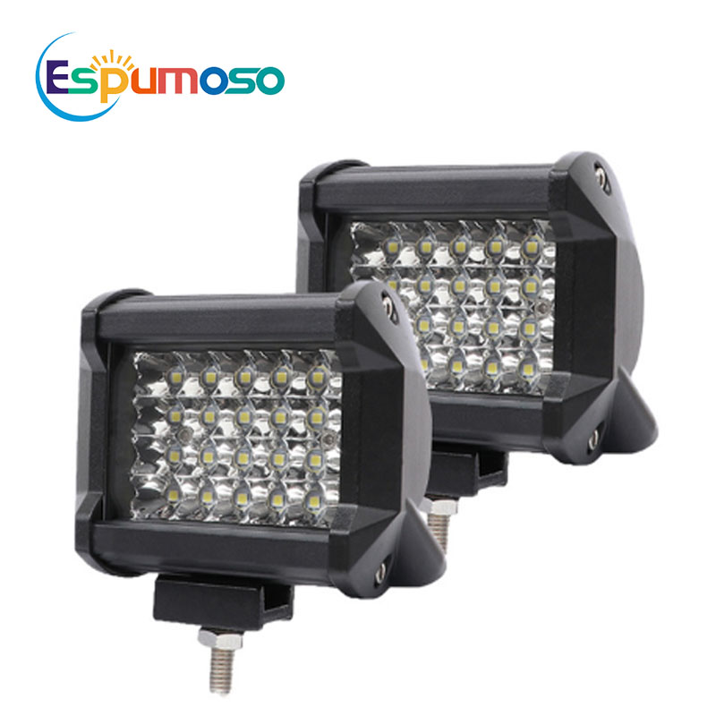 High Power 72W 4inch Work Light Waterproof IP68 24V 12V White 24PCS Led Driving Headlight For SUV ATV Offroad Jeep