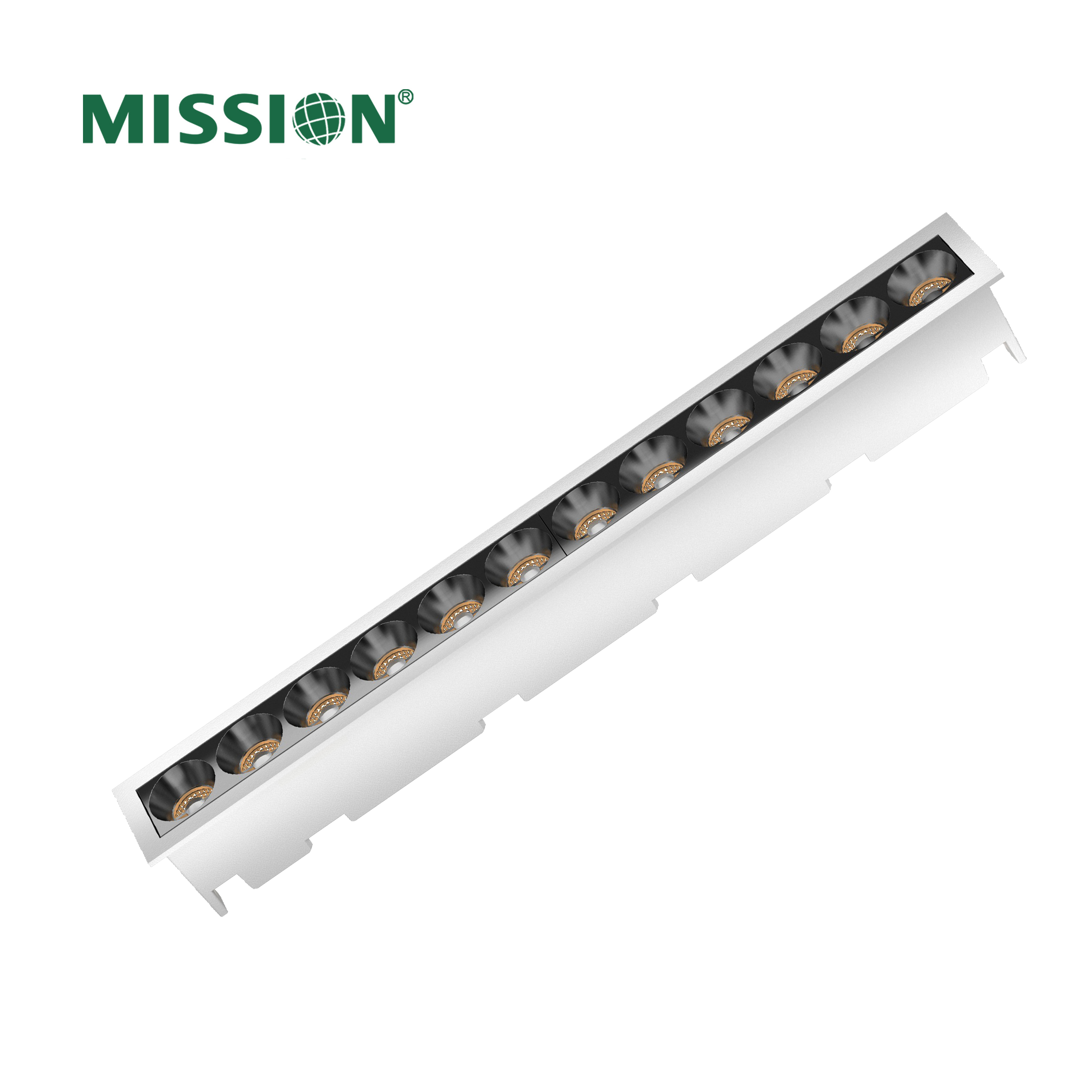 Factory Direct Sales Aluminium Ceiling Line Light 24W White recessed LED Grille Lamp