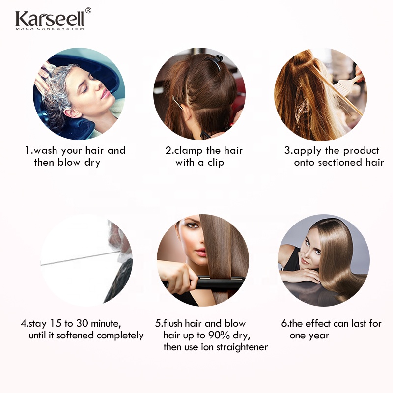 Keratin behandlung 3 in 1 hair straightening cream straight hair perm lotion professional