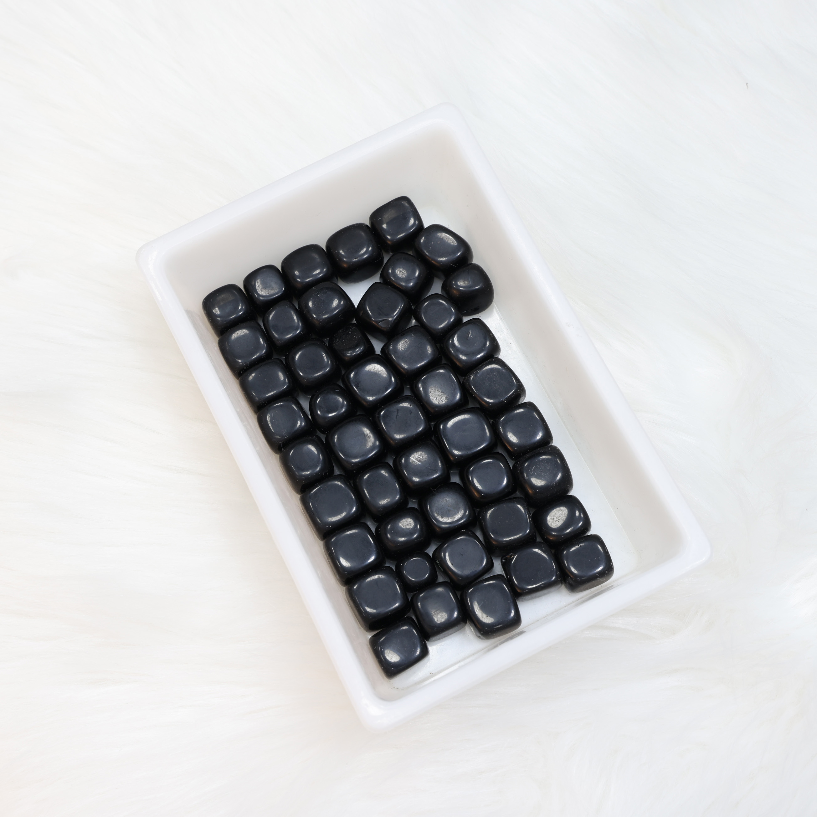 Natural Tumbled Stones Crystals Wholesale Polished Natural black obsidian cube for Healing