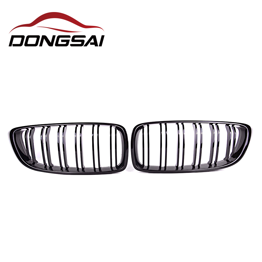 Автомобильная решетка для BMW 4 серии F32/F33/F36/F80/F82/F83 2013-2019 ABS двойные рейки глянцевая черная решетка