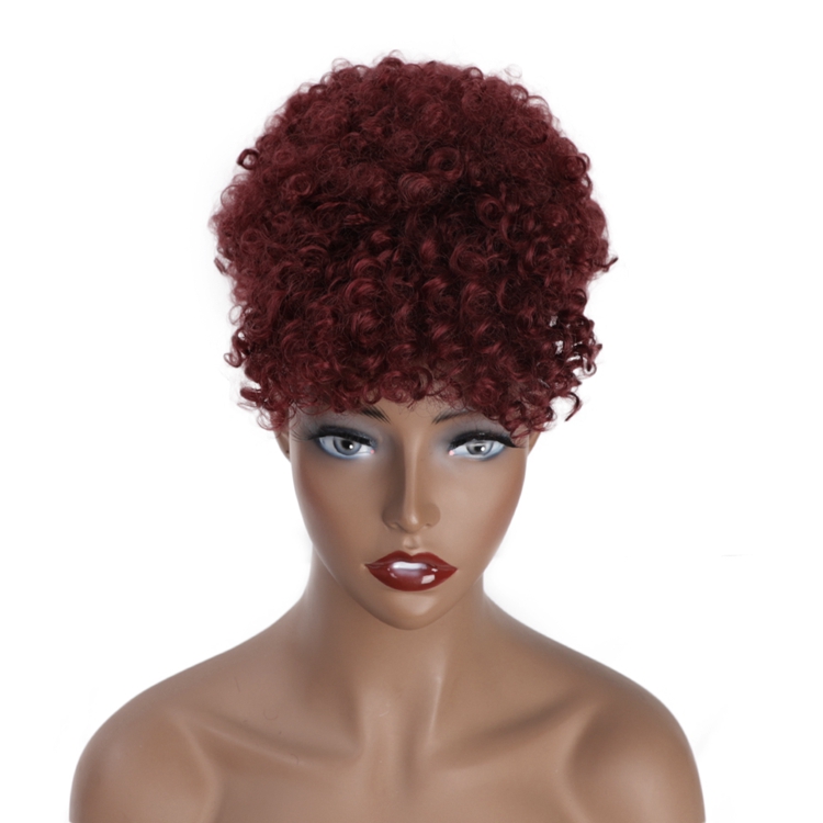 Aisi Hair, низкая цена, афро-пуховик, термостойкий волокнистый шиньон, поставщик, Короткие афро кудрявые волосы, синтетический пучок с бахромой