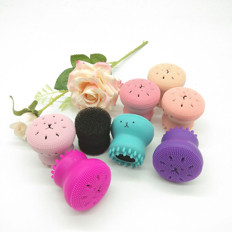 Free Soft Octopus Washing Facial Cleansing Brush Silicone Cleansing Facial Brush