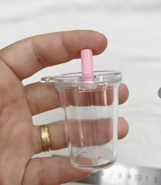 Пластиковые мини снежный глобус брелки Diy пустая плоская крышка мини чашки с аппаратным кольцом для ключей