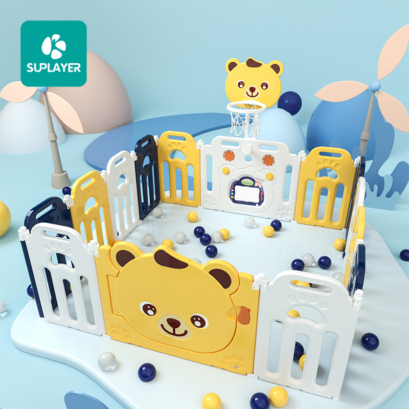 Suplayer 2021 качественный детский домашний складной манеж с горкой для детей