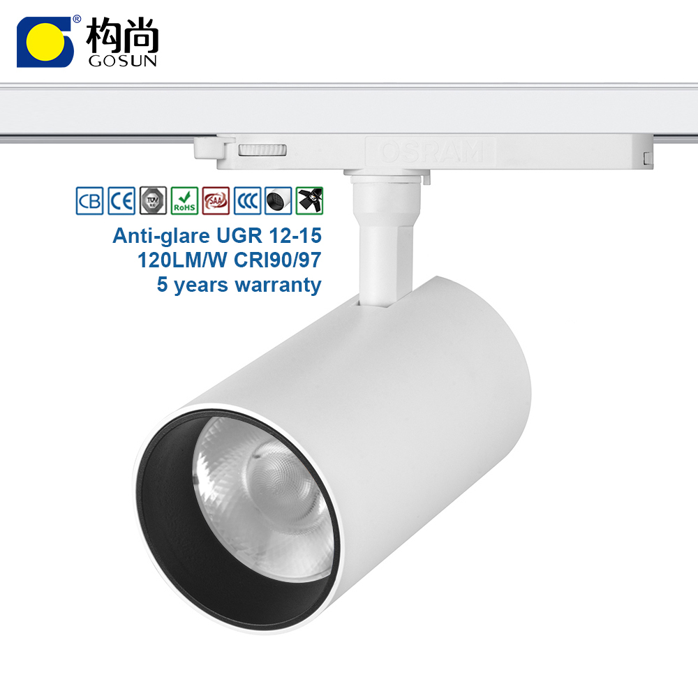 professional built-in driver COB led track spotlights colorful for art gallery