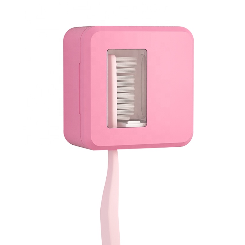 High quality Amazon Household portable USB Rechargeable mini disinfection UVC toothbrush sterilizer box for travel