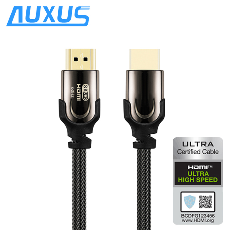 Сертифицированный Высокоскоростной HDMI-кабель YUV444 3D 8K @ 60 Гц 4K @ 120 Гц 48 Гбит/с 4320P Золотой HDMI-кабель с ethernet