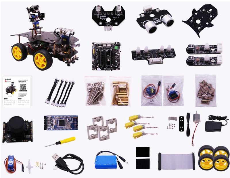 Yahboom беспроводной WIFI видео 4WD робот автомобильный комплект с HD камерой для Raspberry PI 4B/3B + RC программируемый робот пульт дистанционного управления