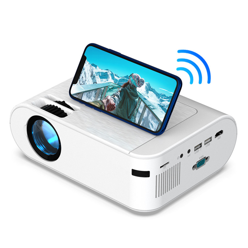 Мини-проектор Salange P62 с поддержкой 1080P 4000 Lms, мобильный проектор для смартфона, мини-проектор для домашнего кинотеатра, портативный видеопроектор